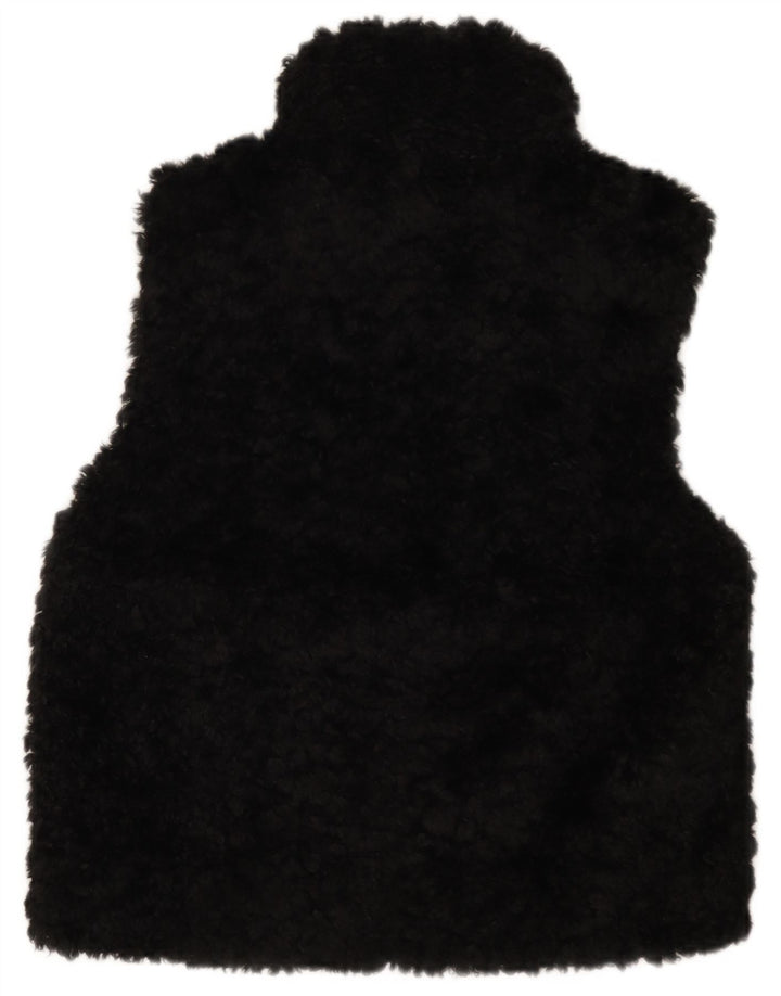 Cos Dame Oversized Faux Fur Gilet EU 36 Small Black Polyester