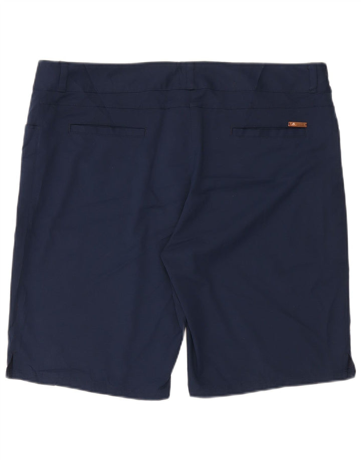 ADIDAS Womens Casual Shorts UK 16 Large W38 Navy Blue Polyester