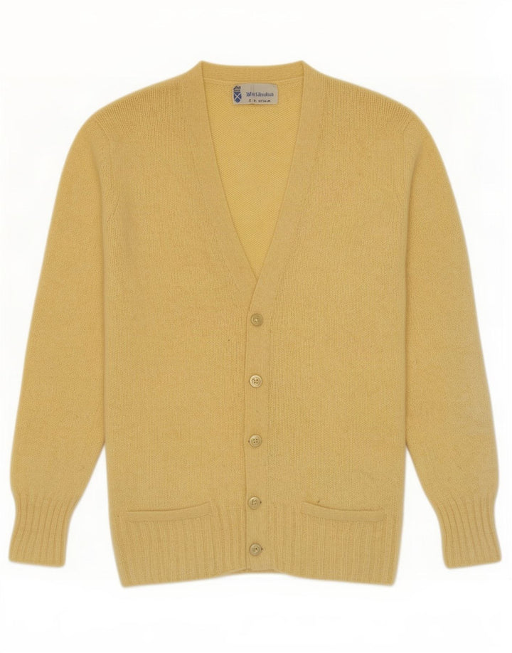 Vintage herre cardigan sweater lille gul jomfruuld