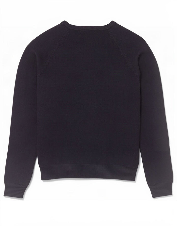 Zara Dame V-hals sweater UK 12 Medium Navy Blue