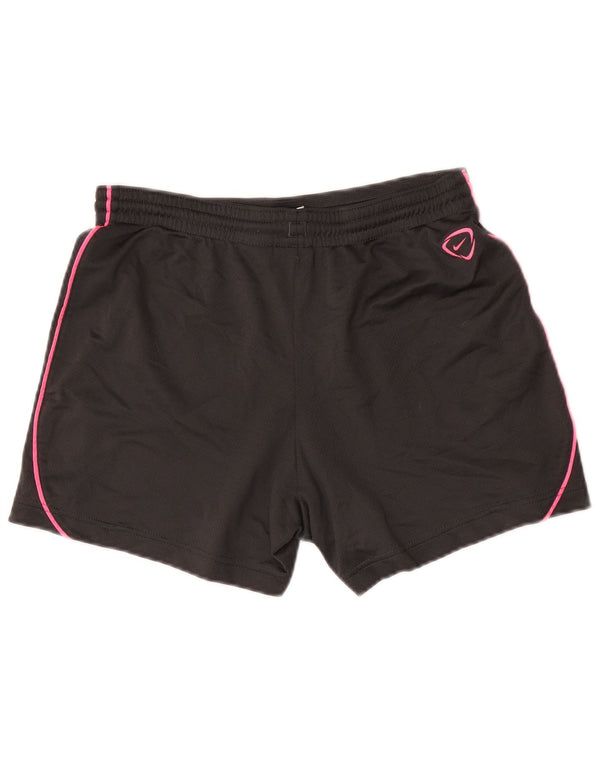Nike Dame Dri Fit sportsshorts UK 10 Small Grå Polyester