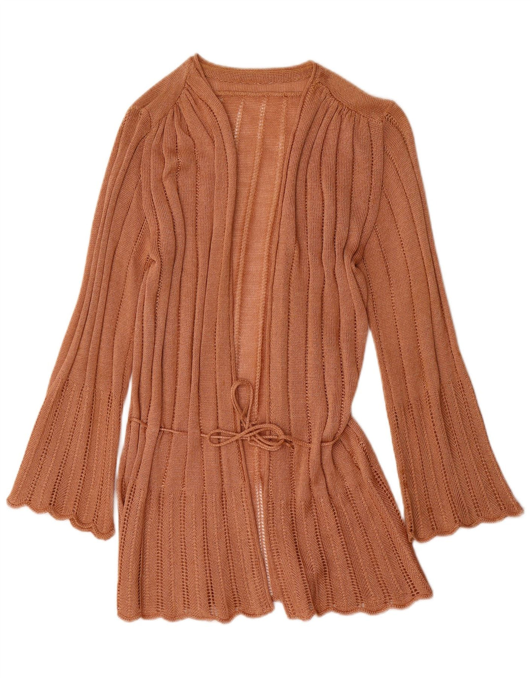 Vintage Dame Wrap Cardigan Sweater IT 44 Medium Brun Akryl