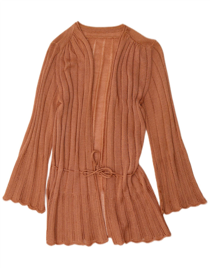 Vintage Dame Wrap Cardigan Sweater IT 44 Medium Brun Akryl