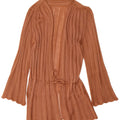 Vintage Dame Wrap Cardigan Sweater IT 44 Medium Brun Akryl