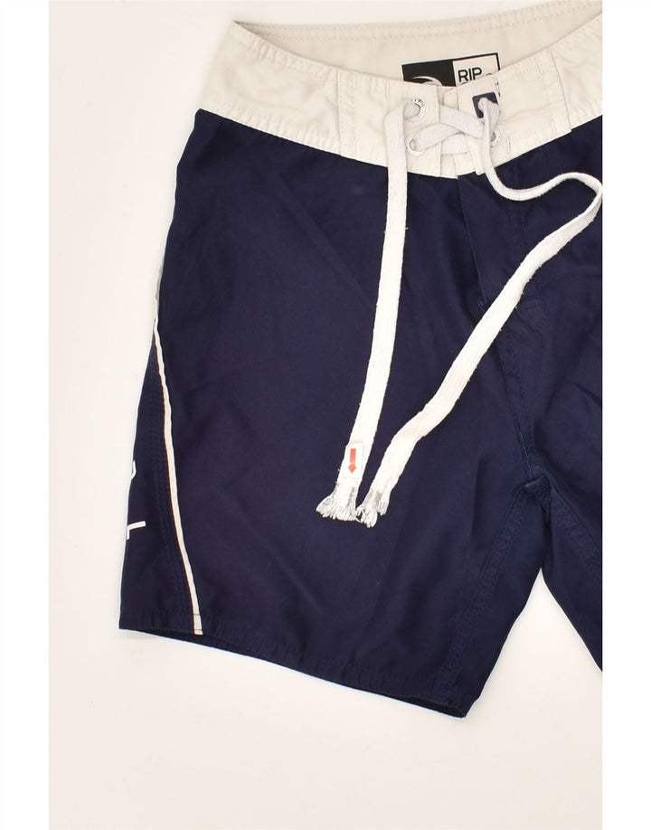 RIP CURL Boys Graphic Swimming Shorts 7-8 Years Navy Blue Polyester | Vintage Rip Curl | Thrift | Second-Hand Rip Curl | Used Clothing | Messina Hembry 