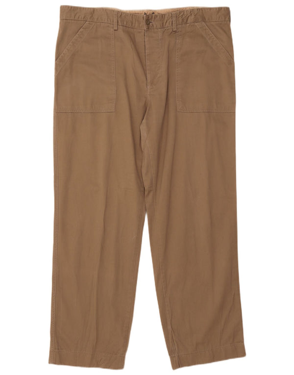 Avirex Straight Casual Bukser til mænd W40 L31 Beige Bomuld