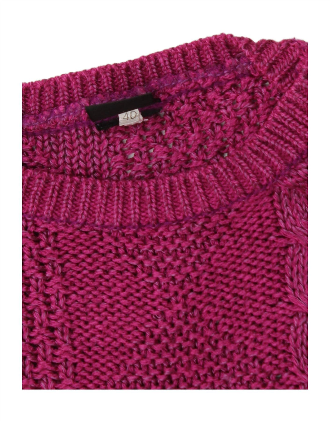 VINTAGE Womens Oversized Crew Neck Jumper Sweater EU 40 Medium Burgundy Vintage Vintage and Second-Hand Vintage from Messina Hembry 