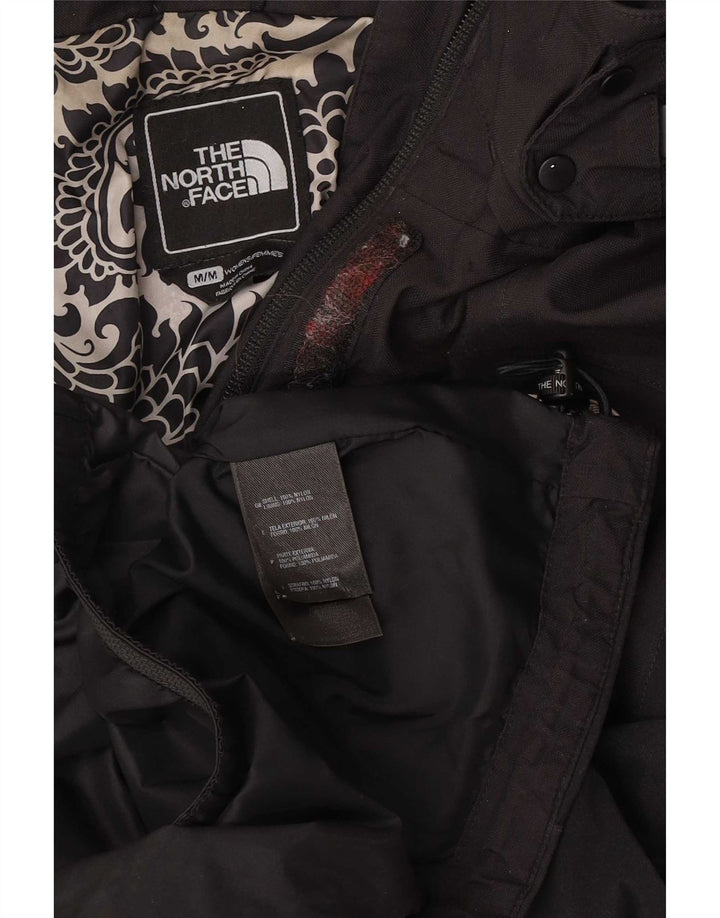 The North Face Womens Hooded Rain Jacket UK 12 Medium Black Nylon