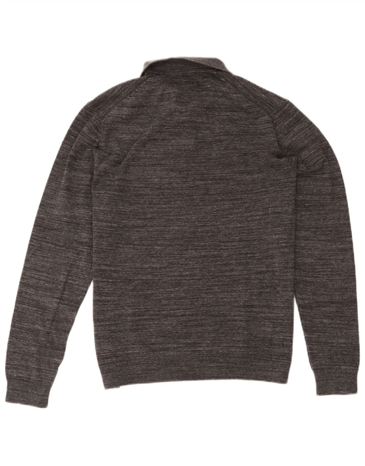 Marks & Spencer Herre Polo Neck sweater Medium Grey Flecked Bomuld