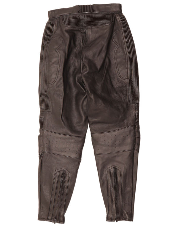 LOUIS Moto Racer-bukser i læder til kvinder EU 36 Small W28 L27 sort læder