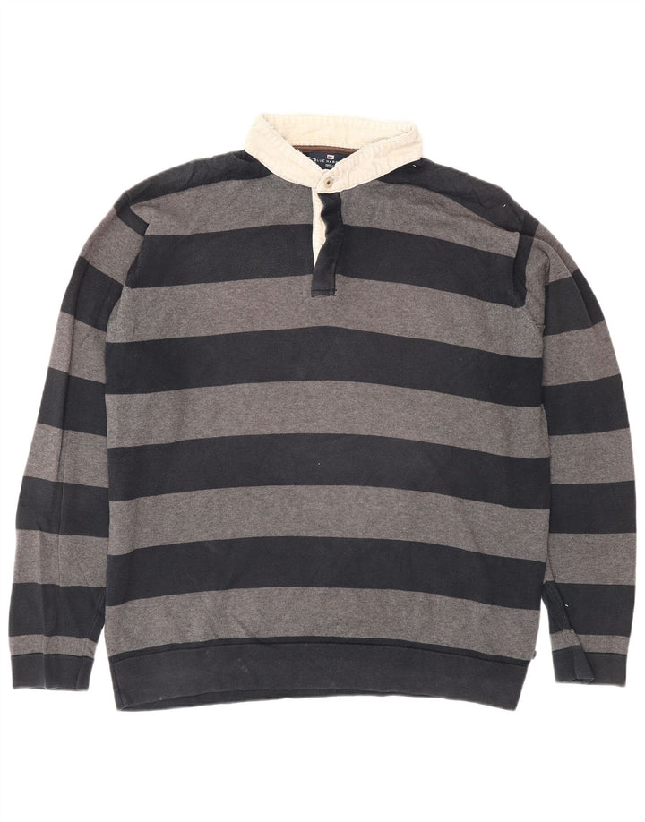 Marks & Spencer Herre Blue Harbor Polo Halstrøje Sweater Stor Grå