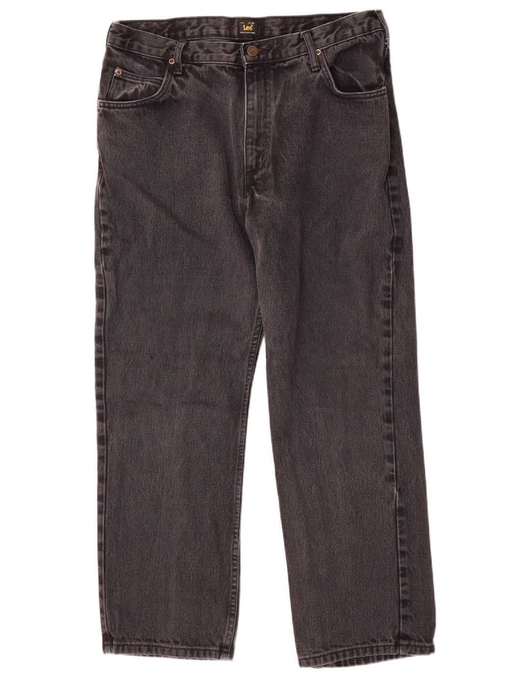 Lee Mens Brooklyn Comfort Straight Jeans W38 L30 Grå Bomuld