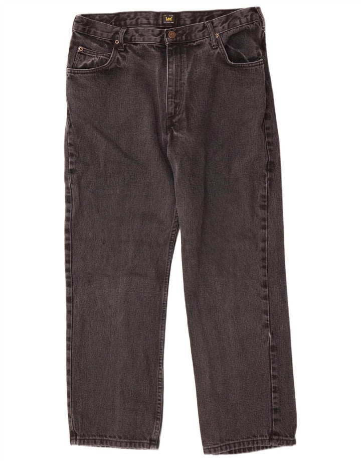 Lee Mens Brooklyn Comfort Straight Jeans W38 L30 Grå Bomuld