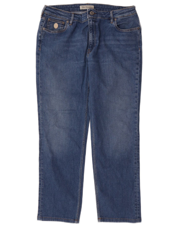 Trussardi lige jeans til kvinder W35 L26 blå bomuld