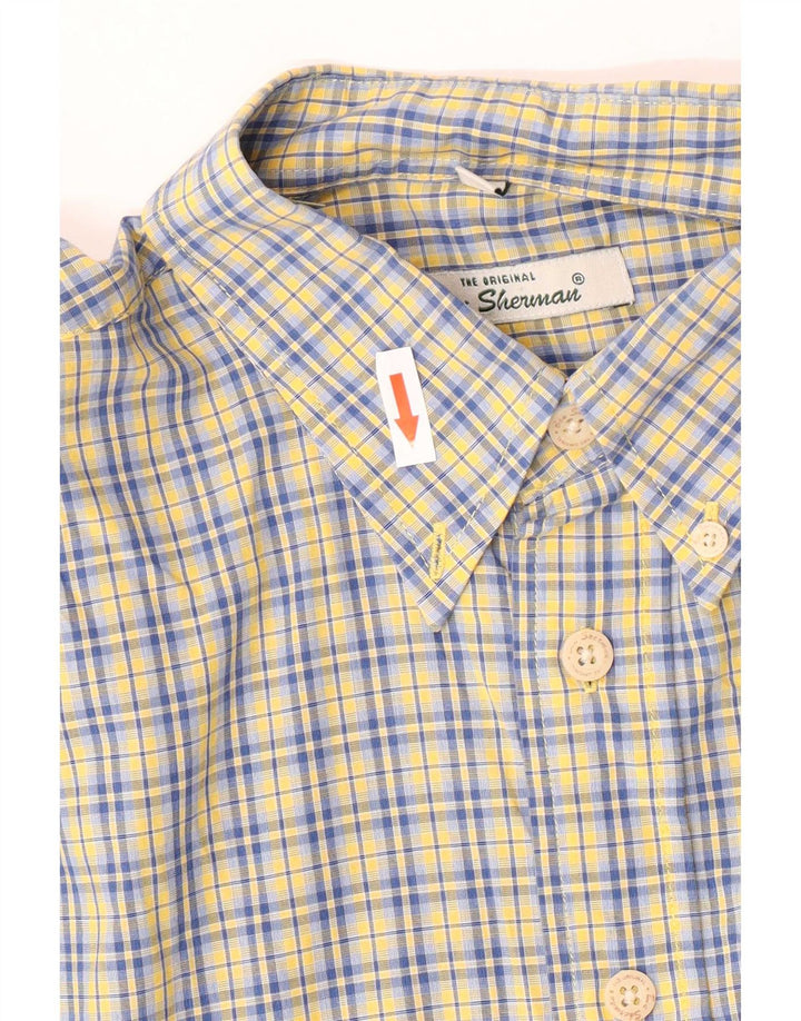 Ben Sherman herreskjorte stor blå ternet bomuld