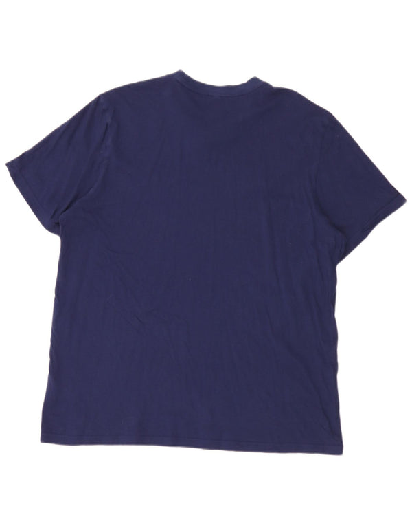 Adidas herre T-shirt top XL marineblå bomuld