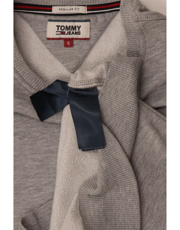 TOMMY HILFIGER Herre Regular Fit Sweatshirt Jumper Small Grå Flecked