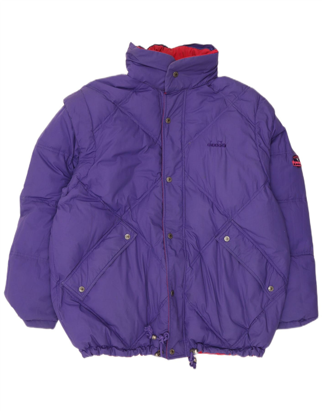 DIADORA Herre Oversized vendbar polstret jakke UK 42 XL Rød Polyester