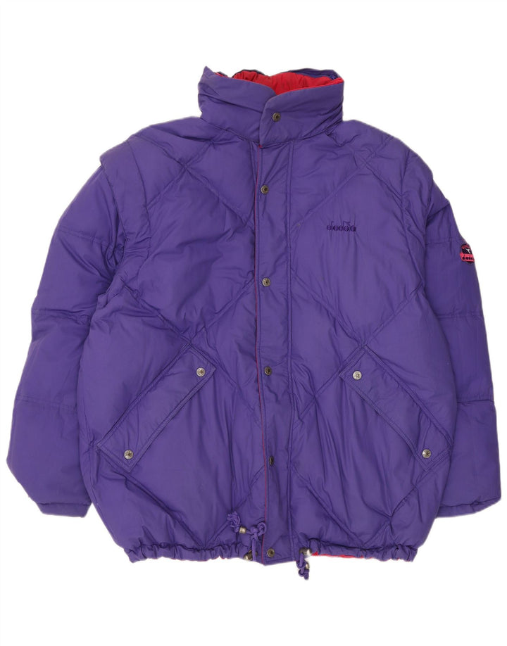 DIADORA Herre Oversized vendbar polstret jakke UK 42 XL Rød Polyester