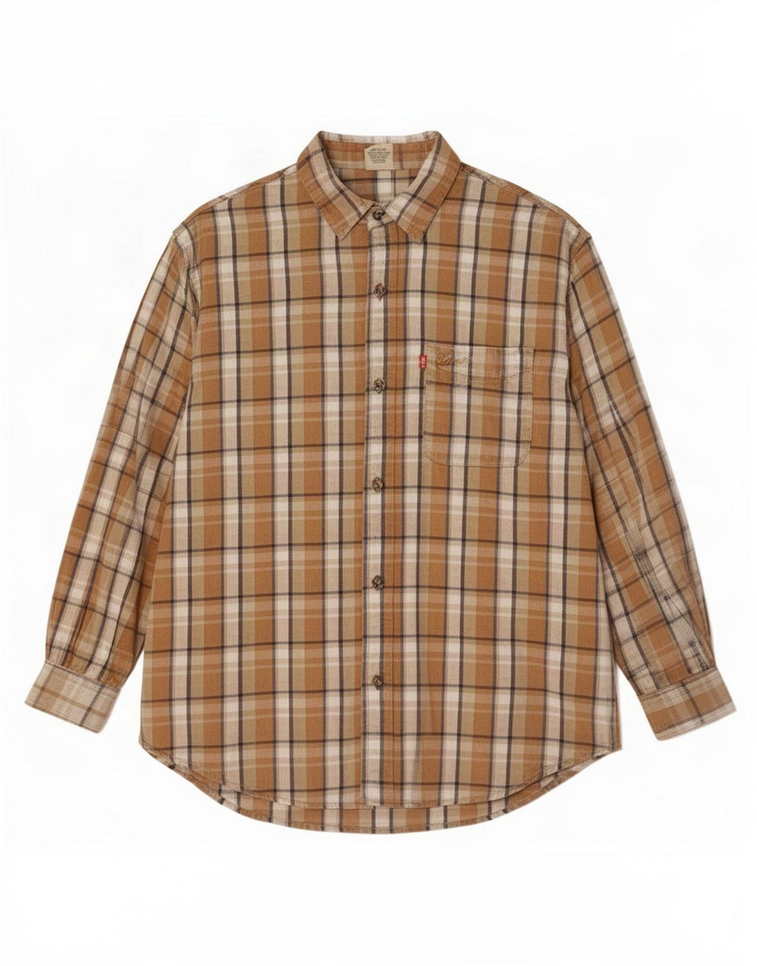 Levi's Herreskjorte Medium Brun Plaid Bomuld