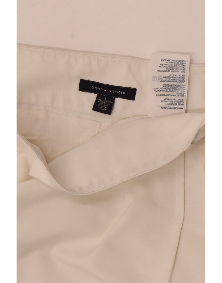 Tommy Hilfiger lige nederdel til kvinder US 6 Medium W29 Hvid bomuld