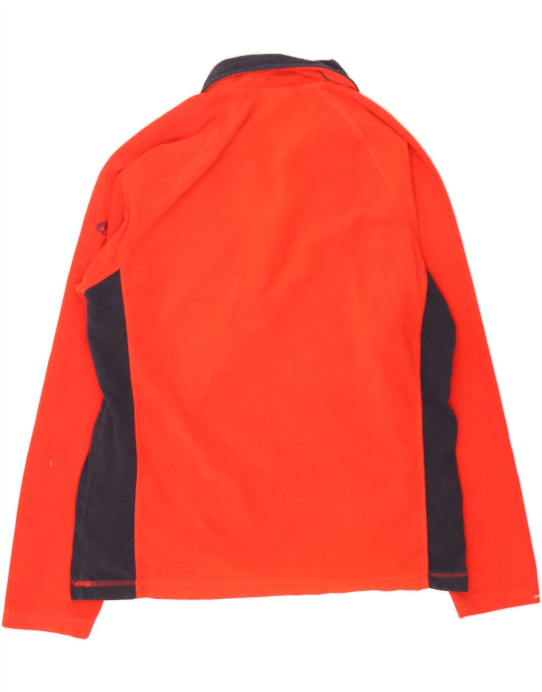 CRAGHOPPERS Mens Zip Neck Fleece Jumper EU 50 Medium Red Colourblock Vintage CRAGHOPPERS and Second-Hand CRAGHOPPERS from Messina Hembry 