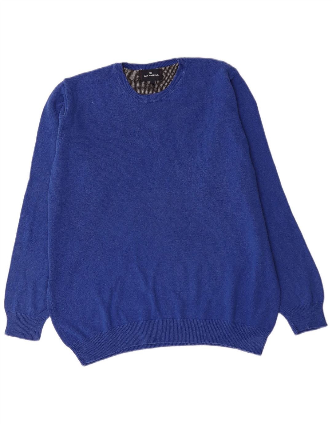 Marks & Spencer Herre Blue Harbor Crew Neck Jumper Sweater Large Blue