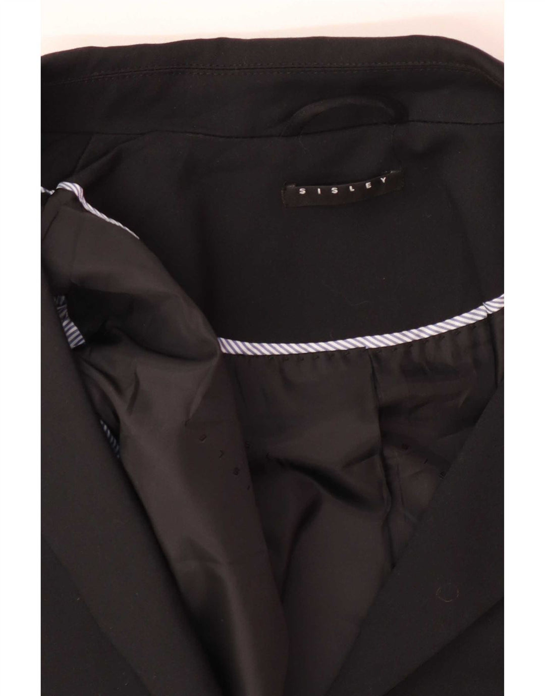 Sisley Dame 2 Button Blazer Jacket UK 12 Medium Black