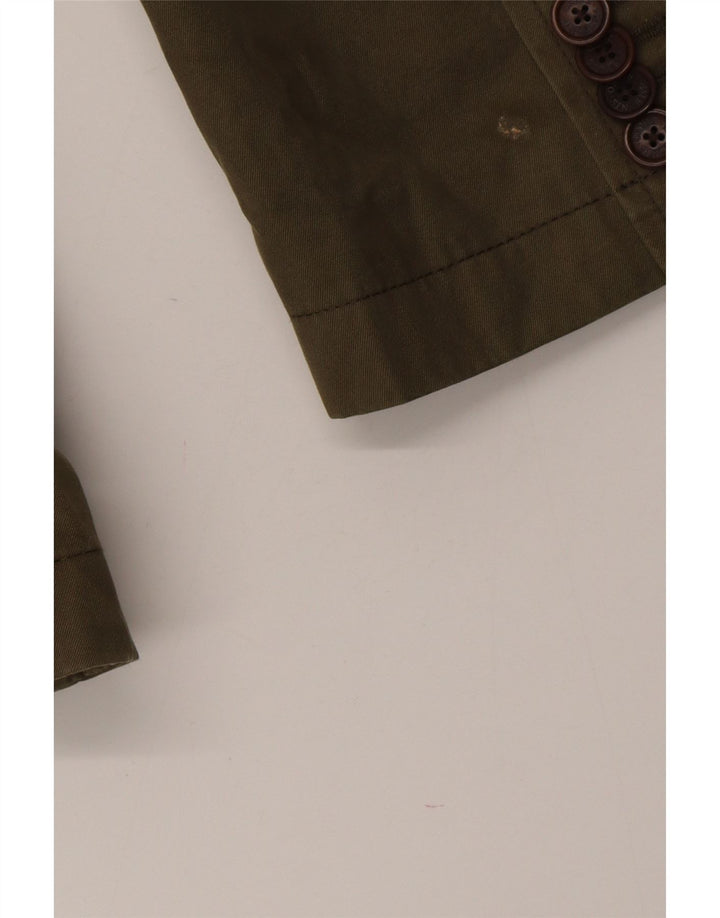 Orvis Herre 2 Button Blazer Jacket UK 40 Large Khaki Cotton