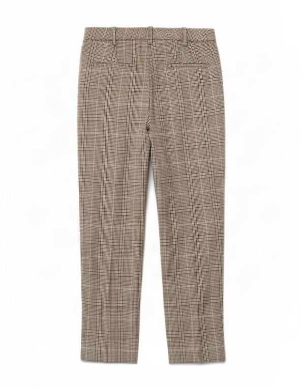 Zara koniske chinobukser til kvinder XS W24 L27 Grå plaid polyester