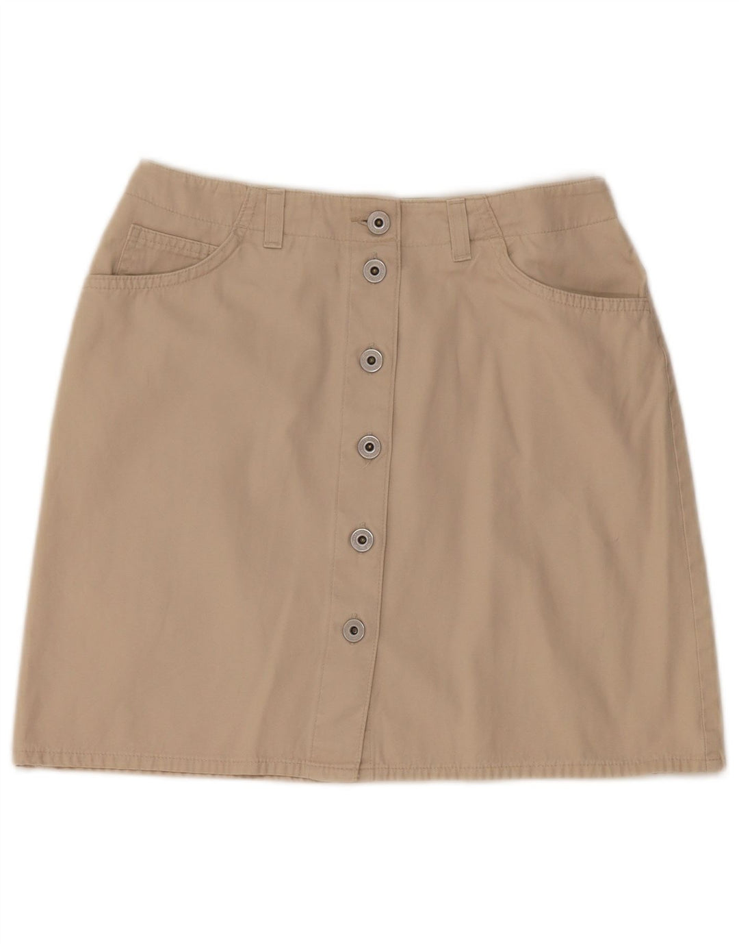 Marks & Spencer Mininederdel til kvinder UK 12 Medium W28 Beige Bomuld