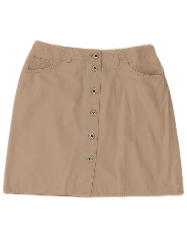 Marks & Spencer Mininederdel til kvinder UK 12 Medium W28 Beige Bomuld