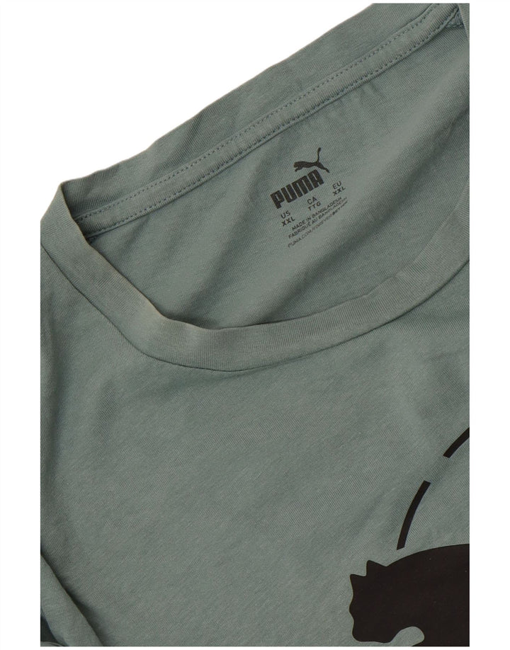 Puma Herre Grafisk T-Shirt Top 2XL Grøn
