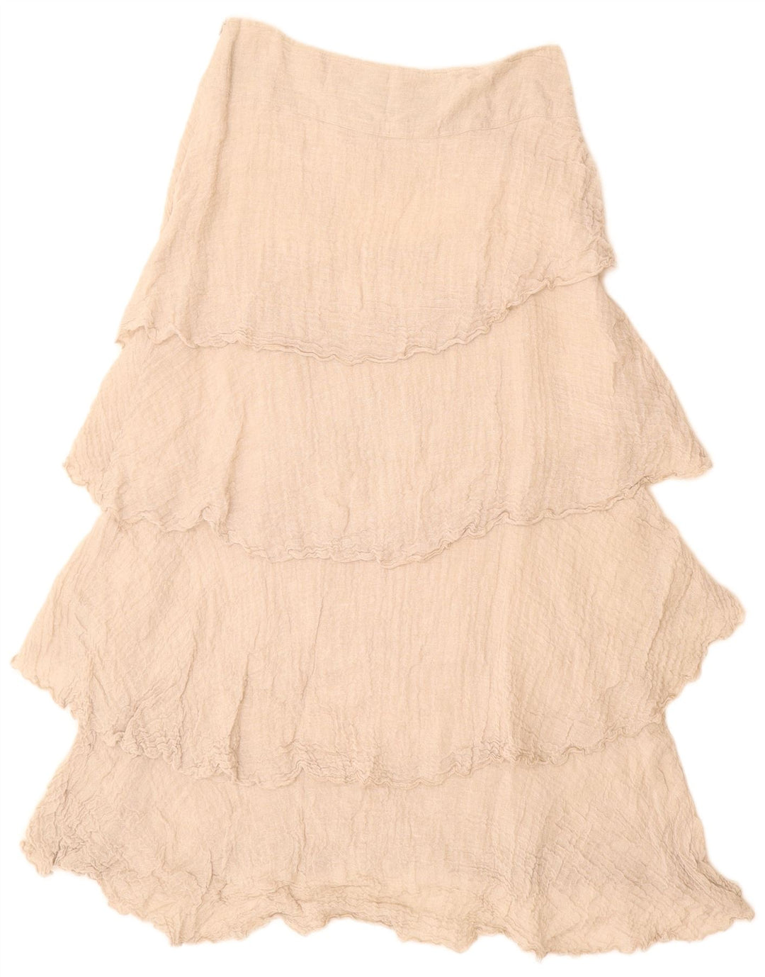 VINTAGE Højtaljet nederdel med høj talje til kvinder W28 Medium Beige