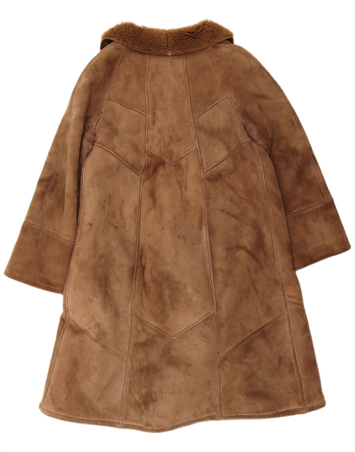 Vintage Dame Shearling Coat IT 44 Medium Brown Shearling Classic