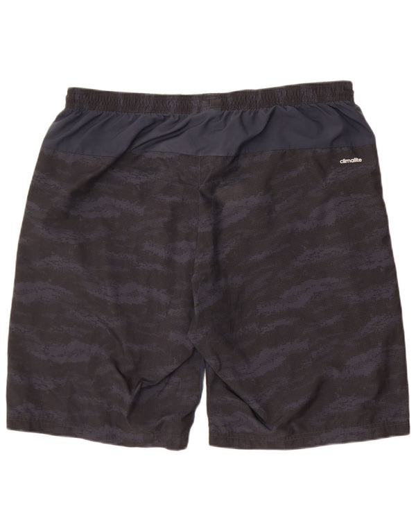 Adidas Herre Climalite Sport Shorts XL Navy Blue Camouflage Polyester