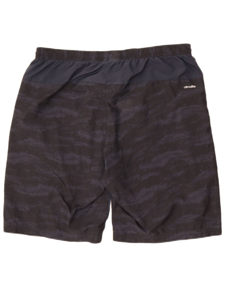 Adidas Herre Climalite Sport Shorts XL Navy Blue Camouflage Polyester