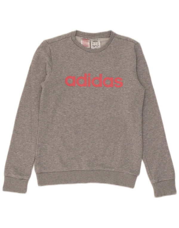 Adidas Girls Graphic Sweatshirt Jumper 13-14 år Grå Bomuld