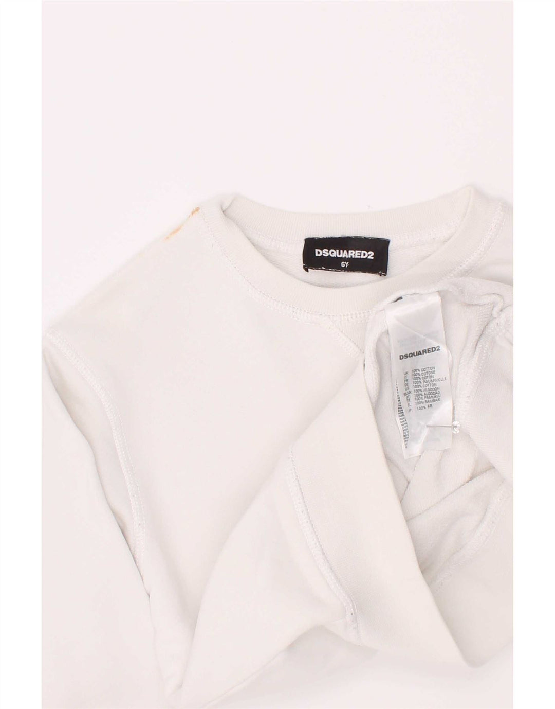 Dsquared2 piger grafisk sweatshirt jumper 5-6 år hvid bomuld