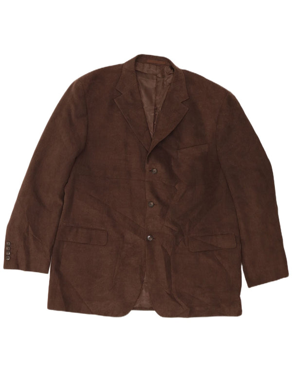 Marks & Spencer Herre 3-knaps Corduroy Blazer Jacket UK 46 XL Brun