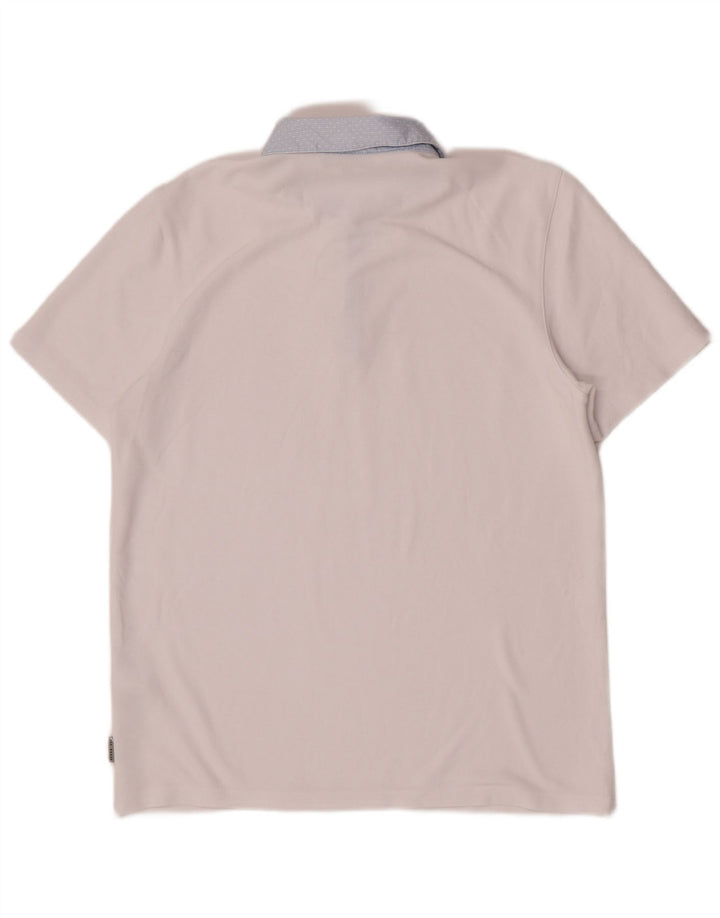 Ted Baker herre poloskjorte str. 3 Medium White Viscose