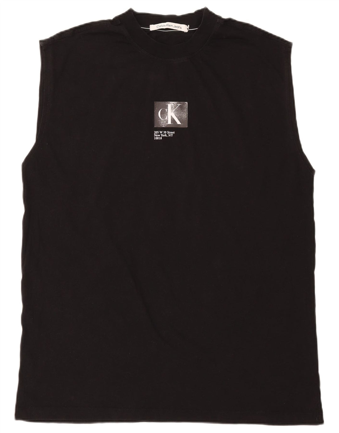 Calvin Klein Jeans Herre Grafisk Vest Top Medium Sort Bomuld