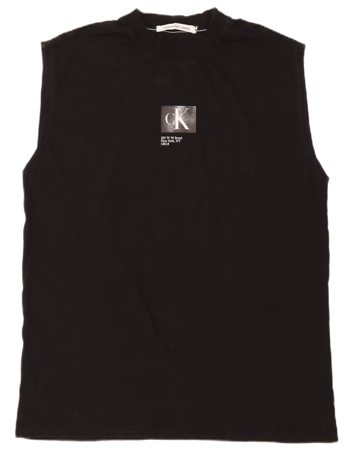 Calvin Klein Jeans Herre Grafisk Vest Top Medium Sort Bomuld