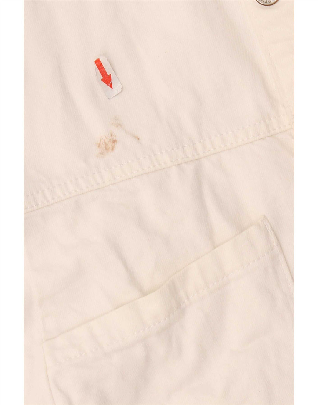 Zara Girls Denim Playsuit 13-14 År Hvid Bomuld