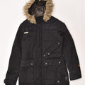 G-STAR Womens Hooded Parka Jacket UK 12 Medium Black Cotton | Vintage G-Star | Thrift | Second-Hand G-Star | Used Clothing | Messina Hembry 