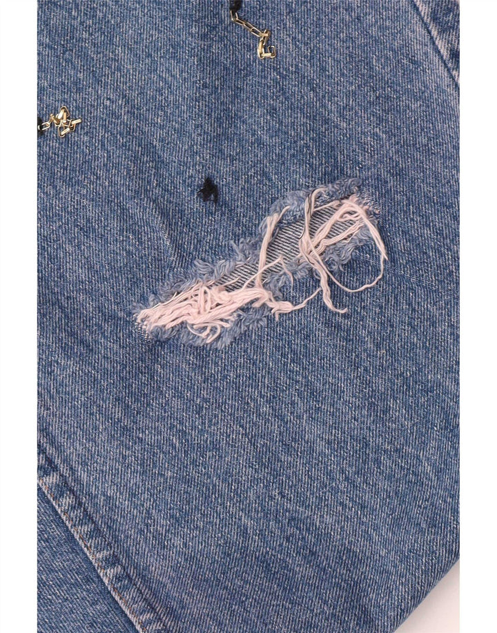 Rifle Herre Distressed Straight Jeans W33 L33 Blå Bomuld