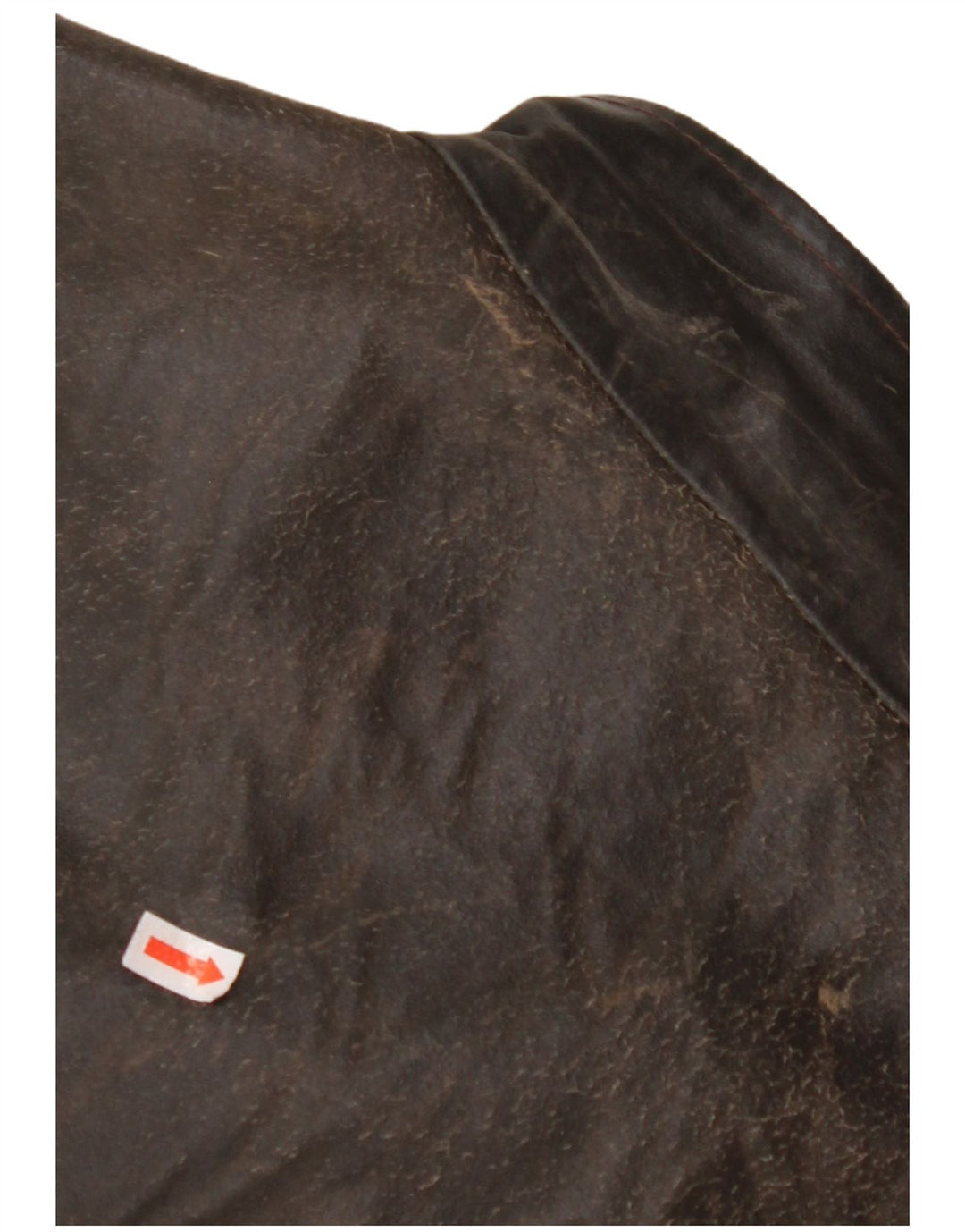 VINTAGE 3/4 ærmet læderjakke til kvinder UK 14 medium brunt læder