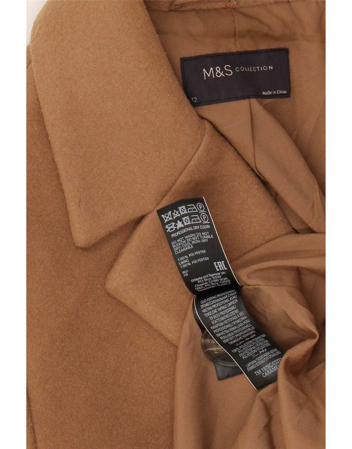 Marks & Spencer Dameoverfrakke UK 12 Medium Beige Polyester