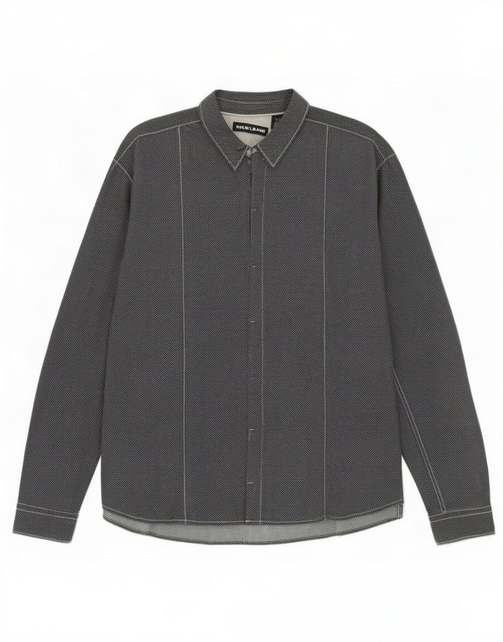Dkny Herreskjorte 2XL Sort Geometrisk