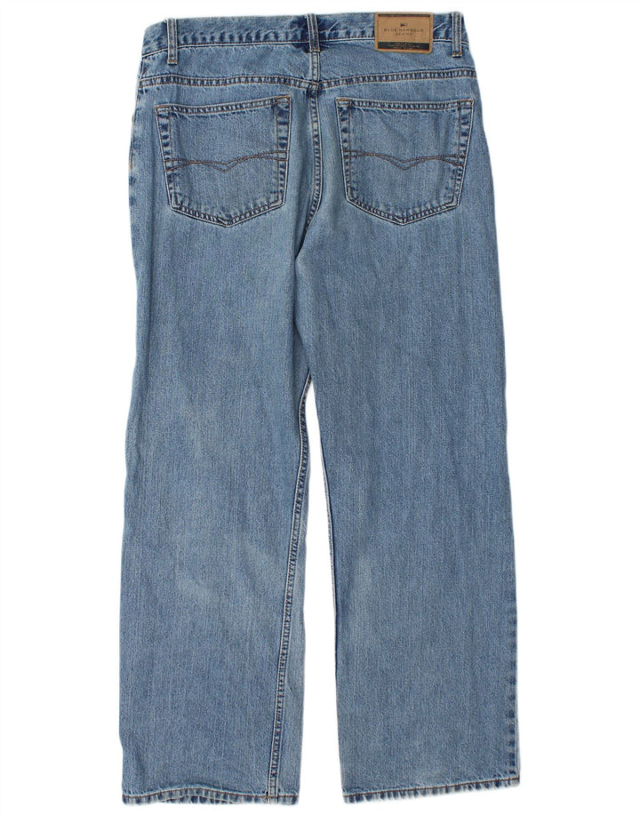 Marks & Spencer Herre Blue Harbor Straight Jeans W34 L29 Blue Cotton